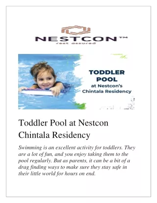 toddler pool at nestcon chintala residency