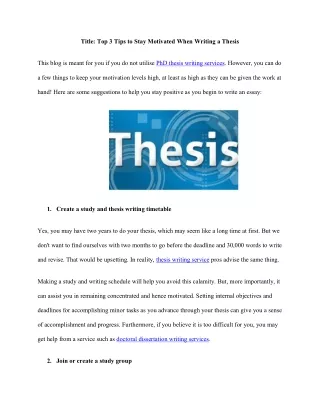title top 3 tips to stay motivated when writing