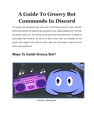 a guide to groovy bot commands in discord