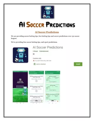 AI Soccer Predictions