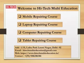 best Mobile, laptop, computer repairing course in Laxmi Nagar in Delhi