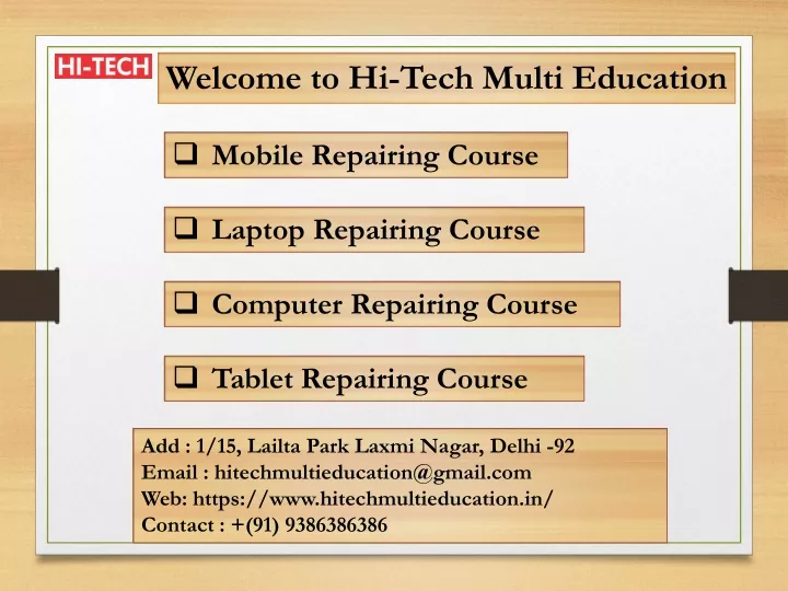 welcome to hi tech multi education