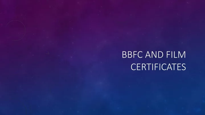 bbfc and film certificates