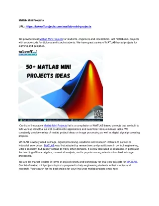 matlab mini projects