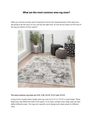 What are the most common area rug sizes