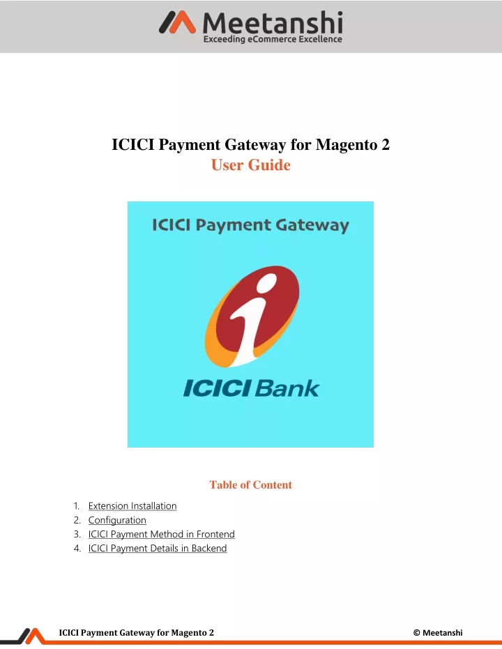 icici payment gateway for magento 2 user guide