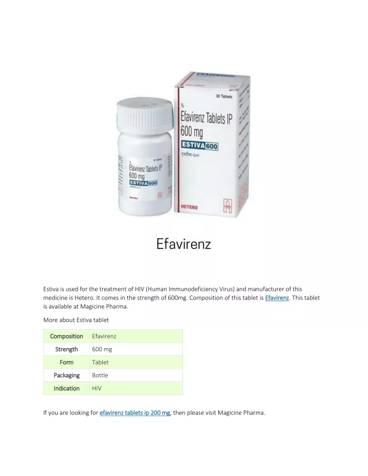 estiva is used for the treatment of hiv human