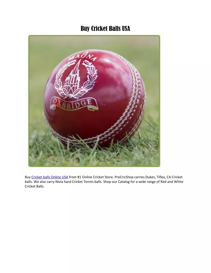 buy cricket balls usa