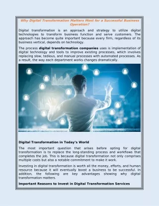 why digital transformation matters most
