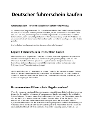 Kaufen Sie einen deutschen Führerschein | https://www.deutscherrechterführersche