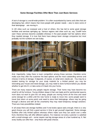 some storage facilities offer more than just