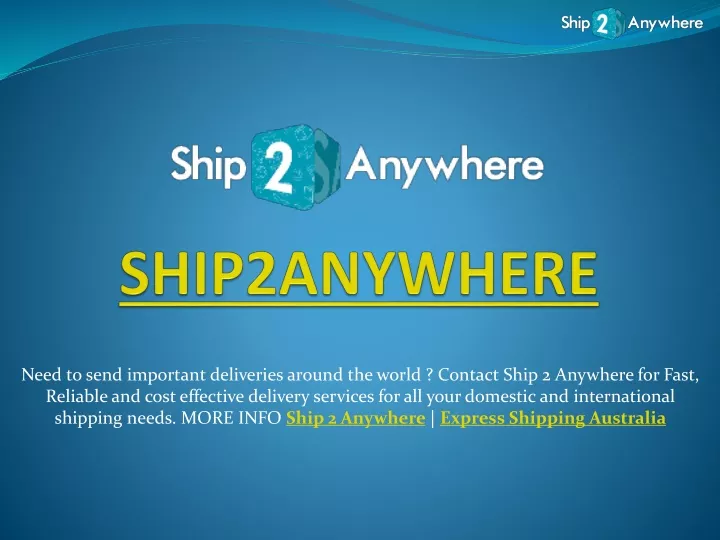 ship2anywhere