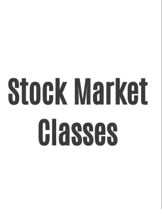 Stock Market Classes