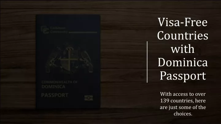 visa free countries with dominica passport