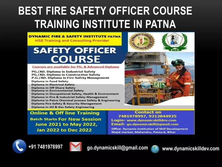 best fire safety officer course training