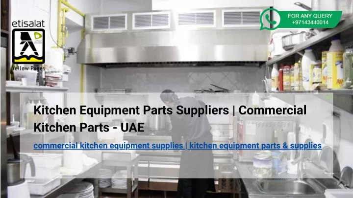 kitchen equipment parts suppliers commercial