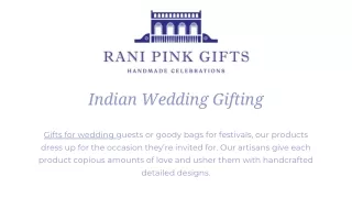Rani Pink Gifts- Indian Wedding Gifting