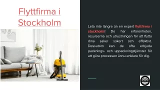 Flyttfirma i Stockholm