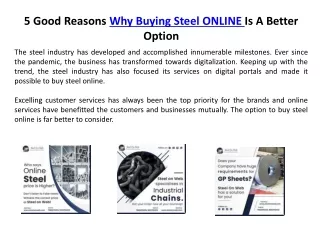 order steel online - steelonweb