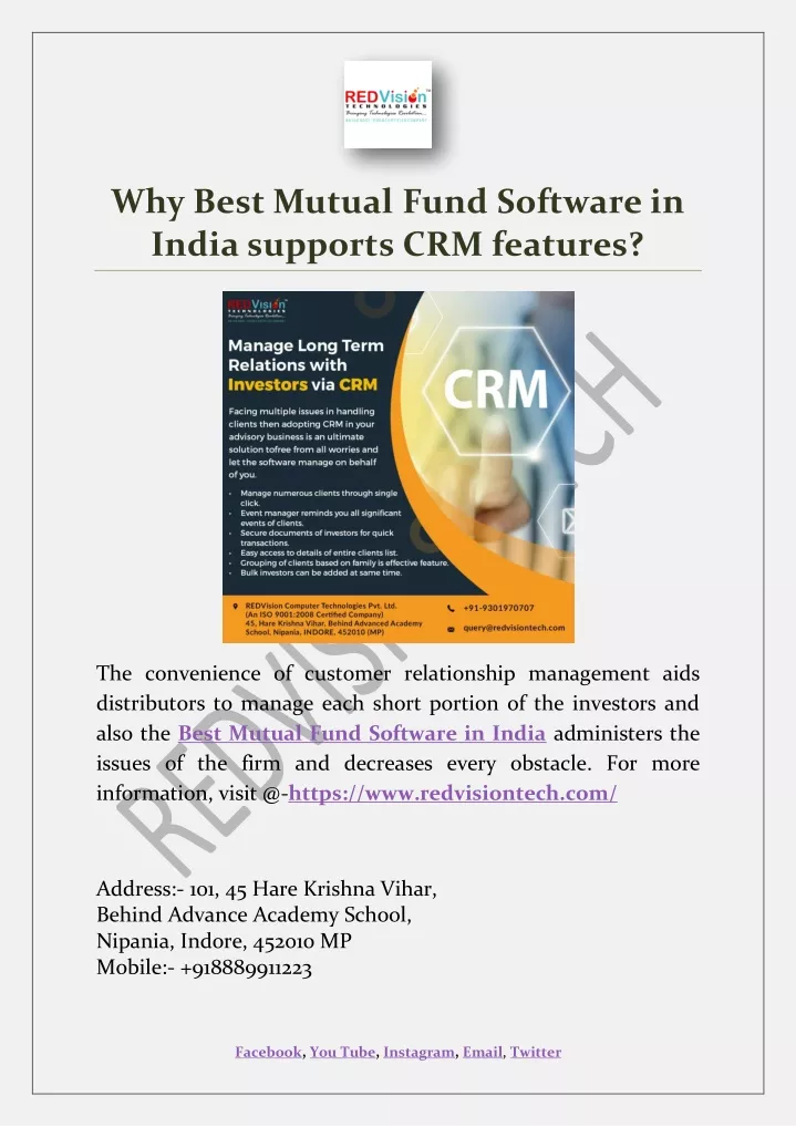 why best mutual fund software in india supports