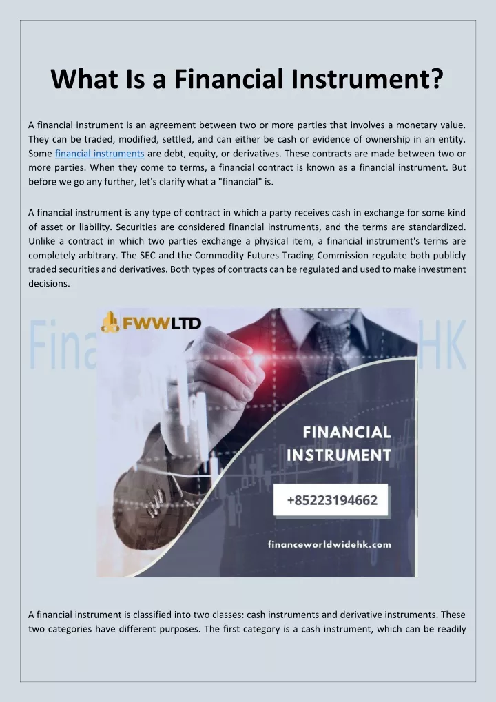 what is a financial instrument