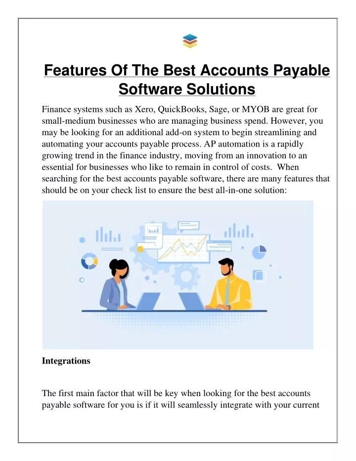 features of the best accounts payable software