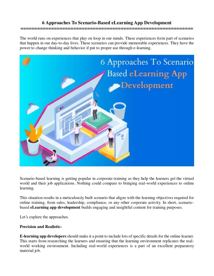 6 approaches to scenario based elearning