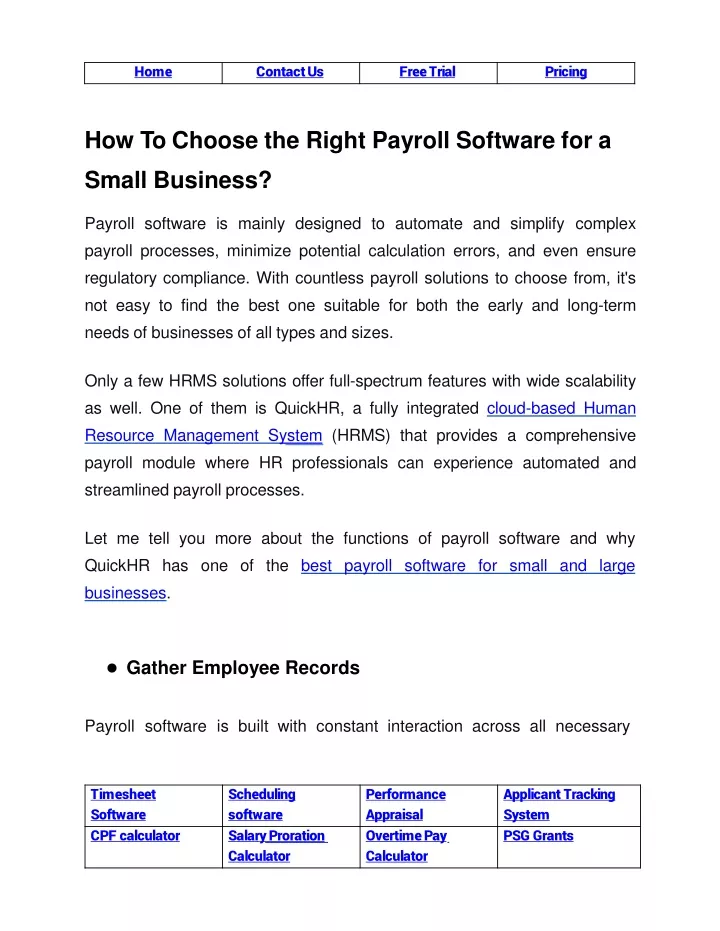 how to choose the right payroll software