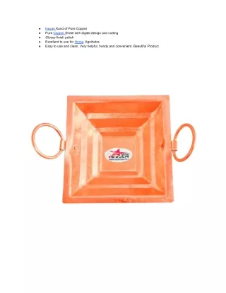 Copper Hawan Kund | copper Hawan Kund Price | Havan Kund Online – Nutristar