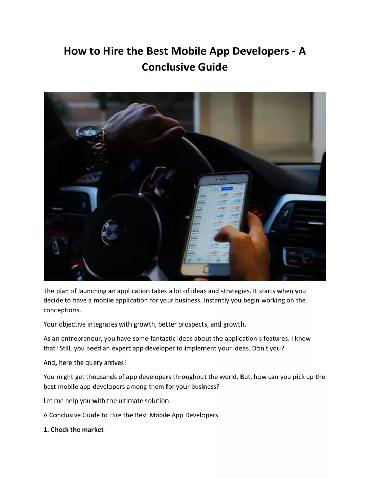 how to hire the best mobile app developers