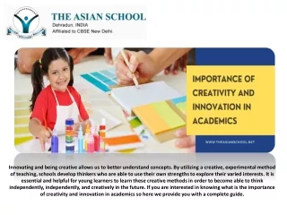 innovating and being creative allows us to better