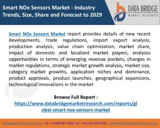 smart nox sensors market industry trends size
