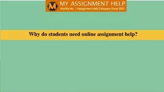 Why do students need online assignment help