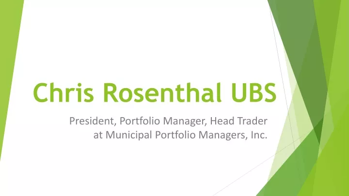 chris rosenthal ubs