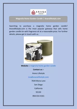 magnolia home garden candle anaralifestyle com