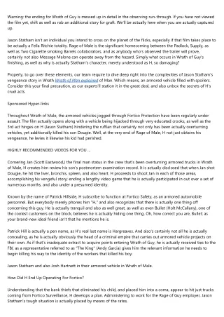 warning the ending for wrath of guy is messed
