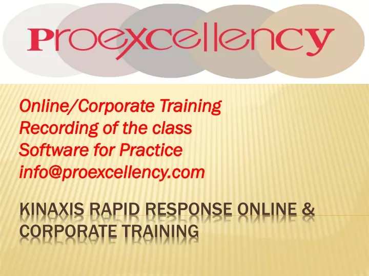 online corporate training recording of the class software for practice info@proexcellency com