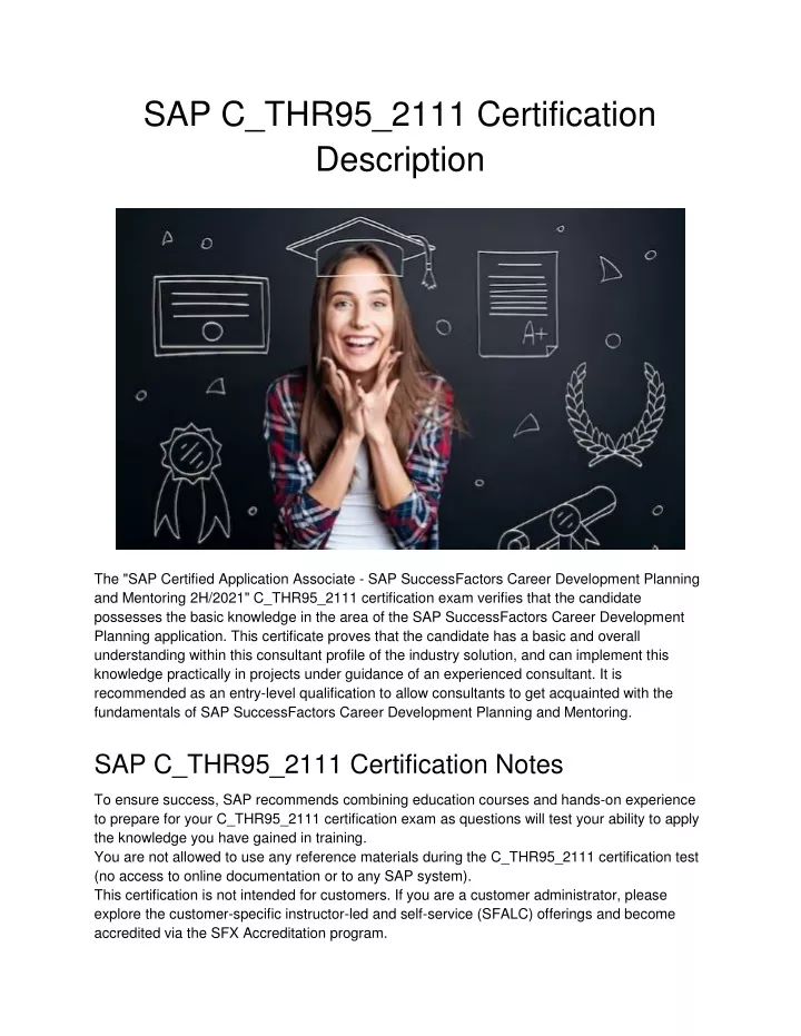 sap c thr95 2111 certification description