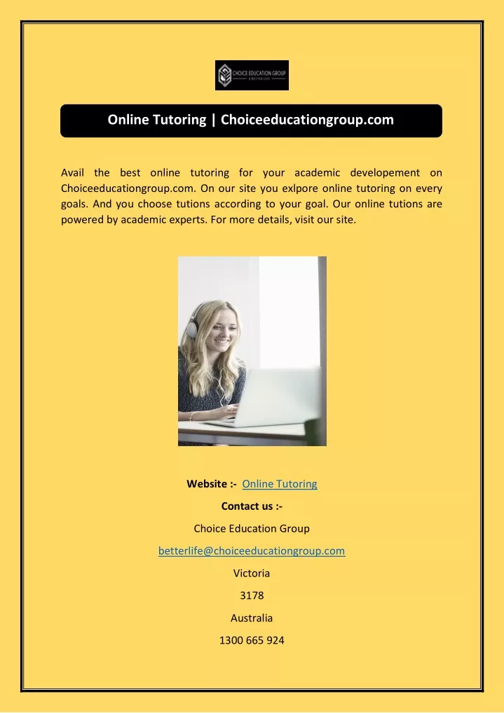 online tutoring choiceeducationgroup com