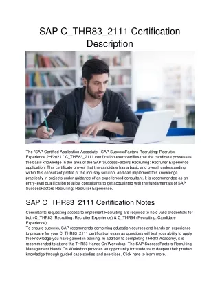 SAP C_THR83_2111 Certification Description