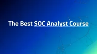 SOC Analyst Course