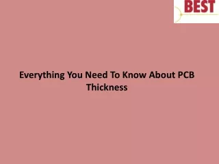 everything you need to know about pcb thickness