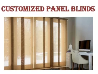 customized panel blinds