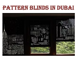 pattern blinds in dubai