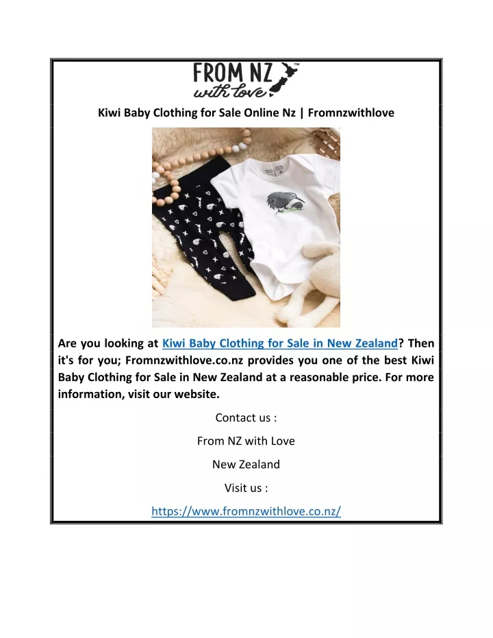 kiwi baby clothing for sale online