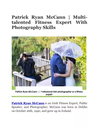 patrick ryan mccann multi talented fitness expert