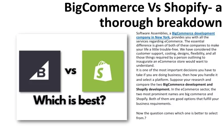 PPT - BigCommerce Vs Shopify- A Thorough Breakdown PowerPoint ...