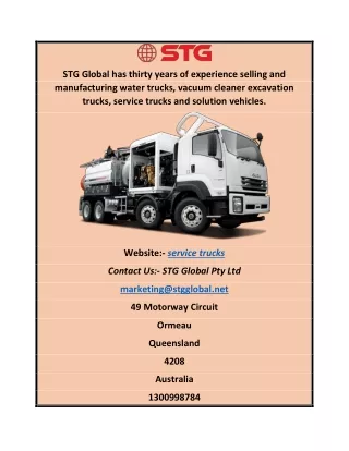 Seeking for Service Trucks Stgglobal.net