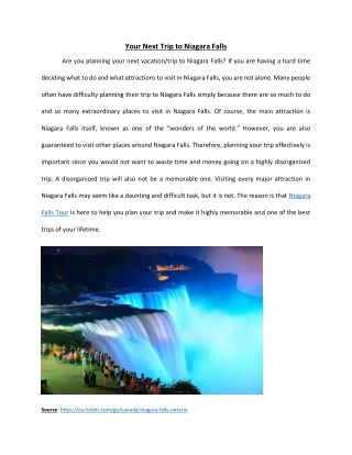 Niagara Falls Tour - PDF Submission (updated)