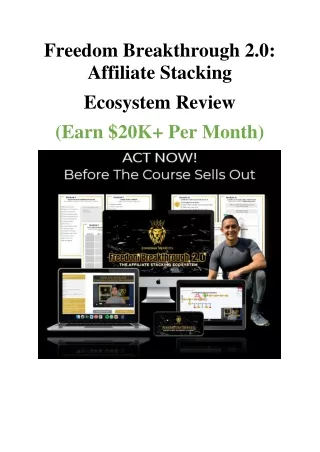 Earn Money Online - Earn $20k  Per Month From Freedom Break Through Program